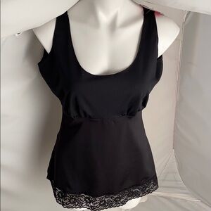 Spanx Hide and Sleek Lace Scoop Neck shapewear Cami in black